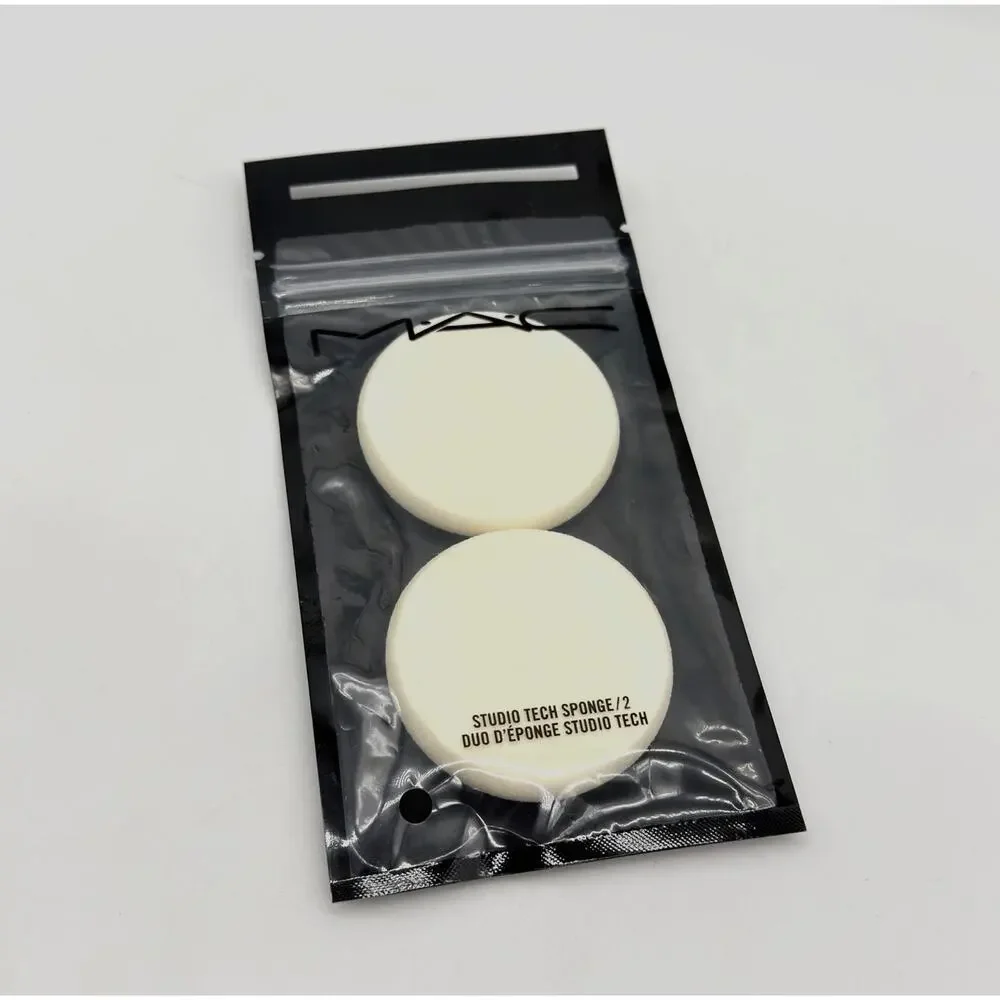 MAC Studio Tech Disc Sponge Package of 2 Makeup / Powder Applicator NEW